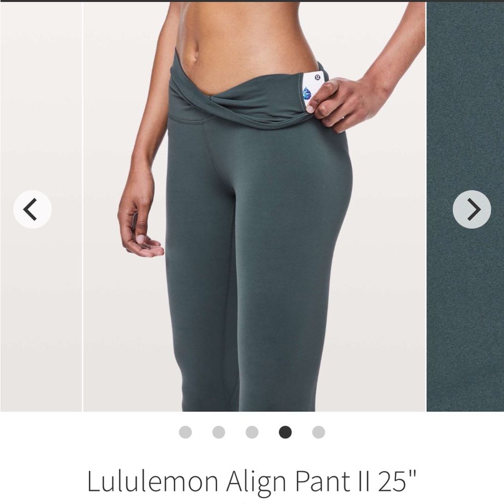 align hr pant 25" melanite size 2 lululemon euc